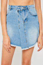 Load image into Gallery viewer, Wrap-Over Denim Skirt

