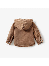 Load image into Gallery viewer, Copper Hooded Denim Jacket - Toddler

