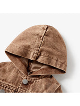 Load image into Gallery viewer, Copper Hooded Denim Jacket - Toddler
