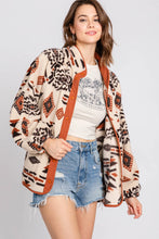 Load image into Gallery viewer, Sherpa Button Down Aztec Jacket
