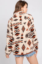 Load image into Gallery viewer, Sherpa Button Down Aztec Jacket
