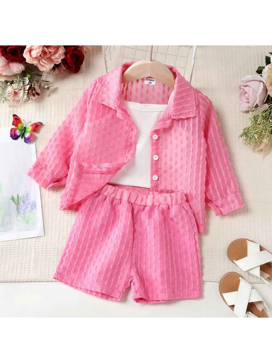 Toddler Lapel Pink Set