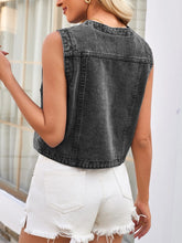 Load image into Gallery viewer, West Coast V Neck Denim Vest
