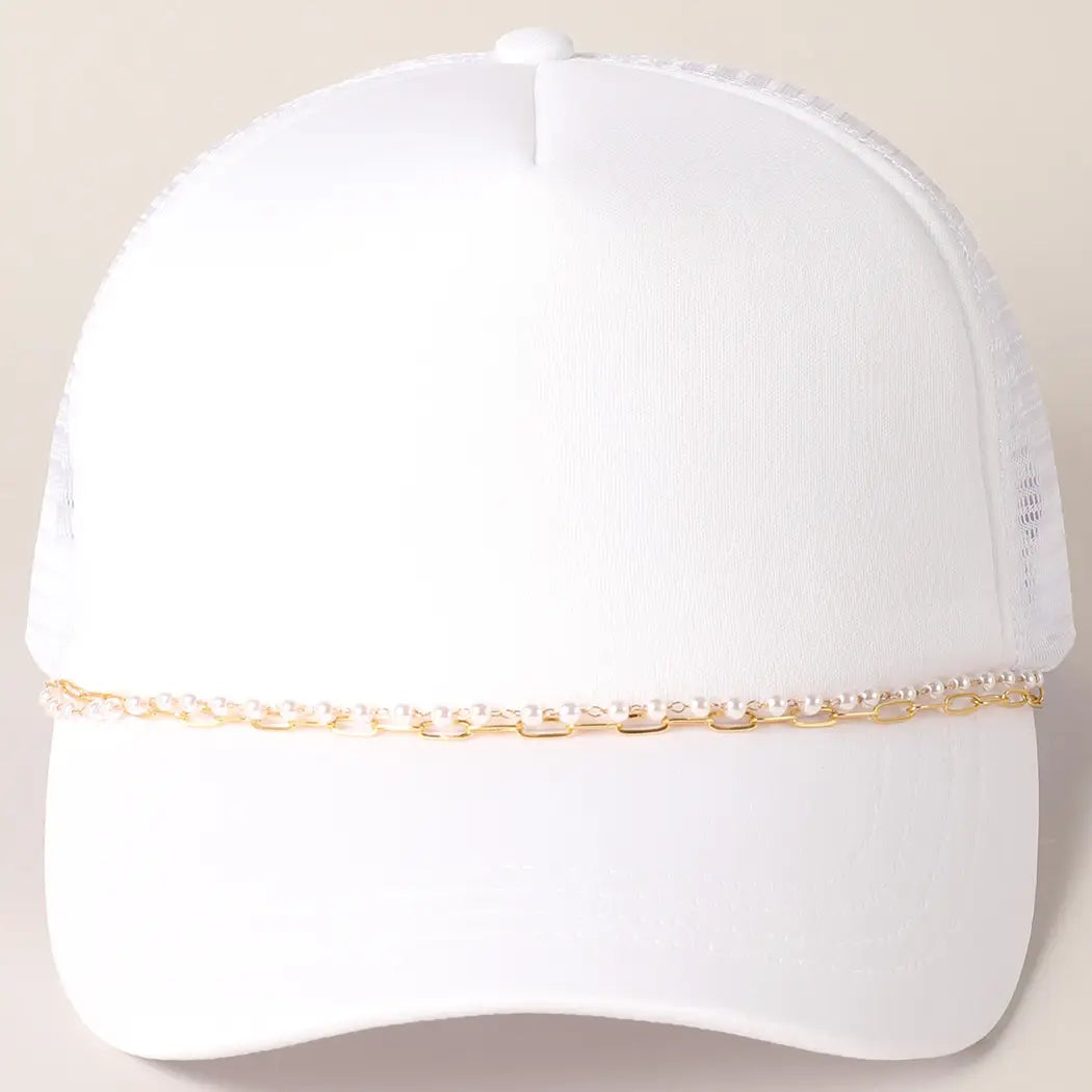Hat Bar - NewHattan - White with Chain