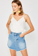 Load image into Gallery viewer, Wrap-Over Denim Skirt
