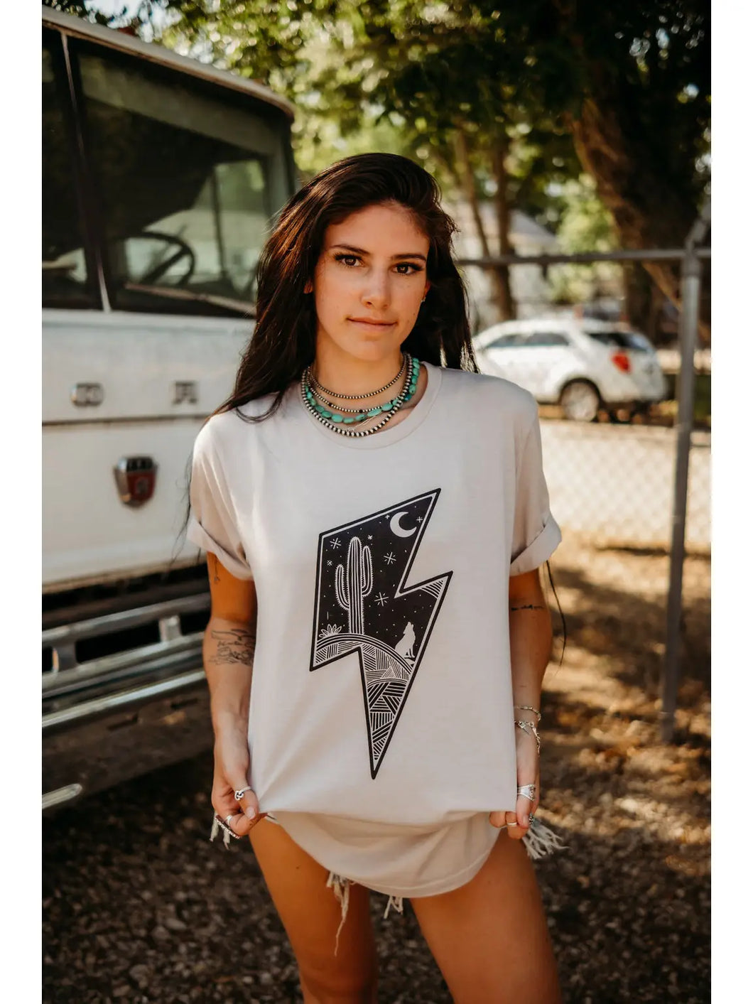 Lighnting Bolt Scene Graphic Tee