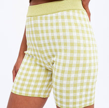 Load image into Gallery viewer, Key Lime Check Shorts
