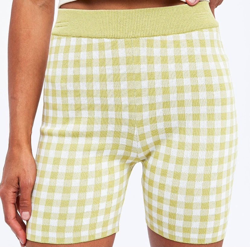 Key Lime Check Shorts